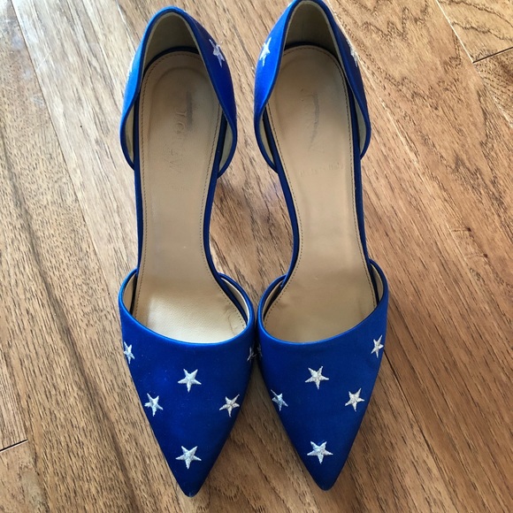 J. Crew Shoes - J. Crew Blue Stars D'orsay Cerulian Cove Pumps